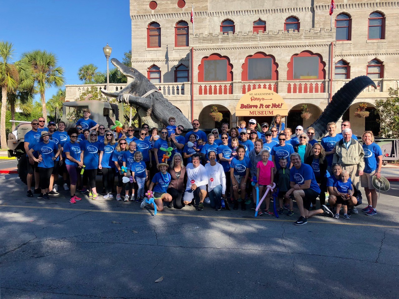 The Bailey Group, which was recently recognized as one of the healthiest companies in Northeast Florida, gathers at the Ancient City ALS Walk in St. Augustine.